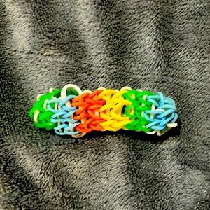 This is a season bracelet with the colors blue yellow green